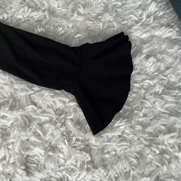 Mac Duggal Long Sleeve Puff Shoulder Cut Out Gown - Picture 7 of 9